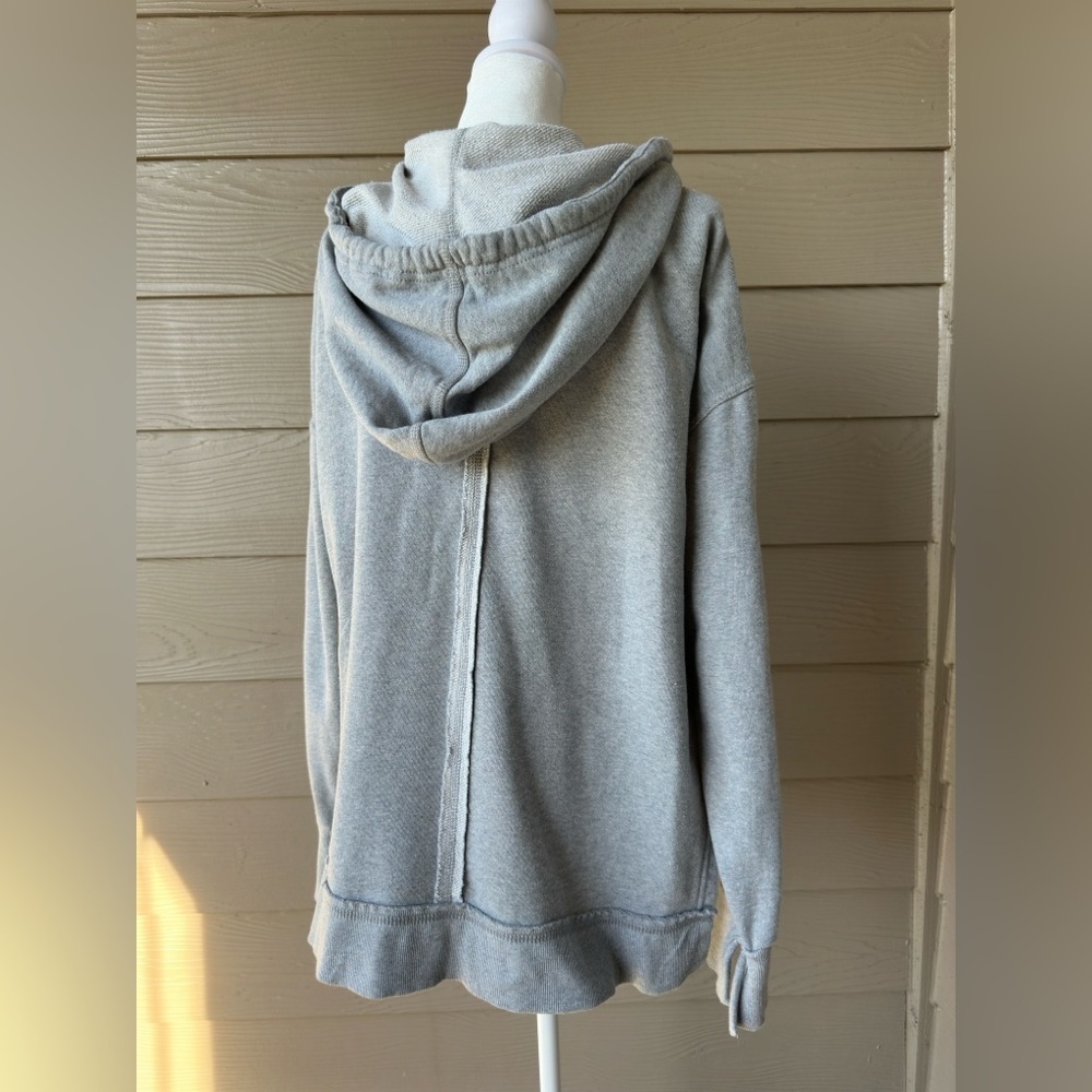 Free People Movement Only One Full Zip Hoodie Gray Large Pockets Women’s Size S - Picture 4 of 12